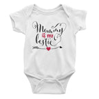 Mommy is my bestie Valentines Day Baby Bodysuit/ Onesie