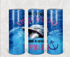 Aqua Blue Cruise Ship Tumbler, Personalized Nautical Gift