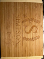 Personalized Laser Engraved Bamboo Cutting Board