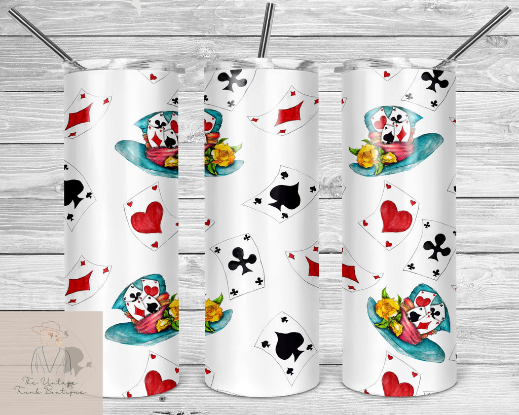 Alice in Wonderland Personalized 20 oz skinny Tumbler
