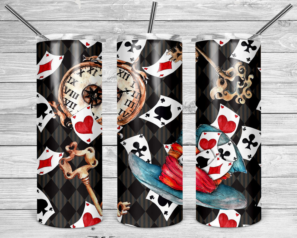 Alice in Wonderland Personalized 20 oz skinny Tumbler