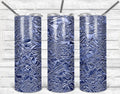 Blue Crushed Metal Personalized 20 oz skinny Tumbler