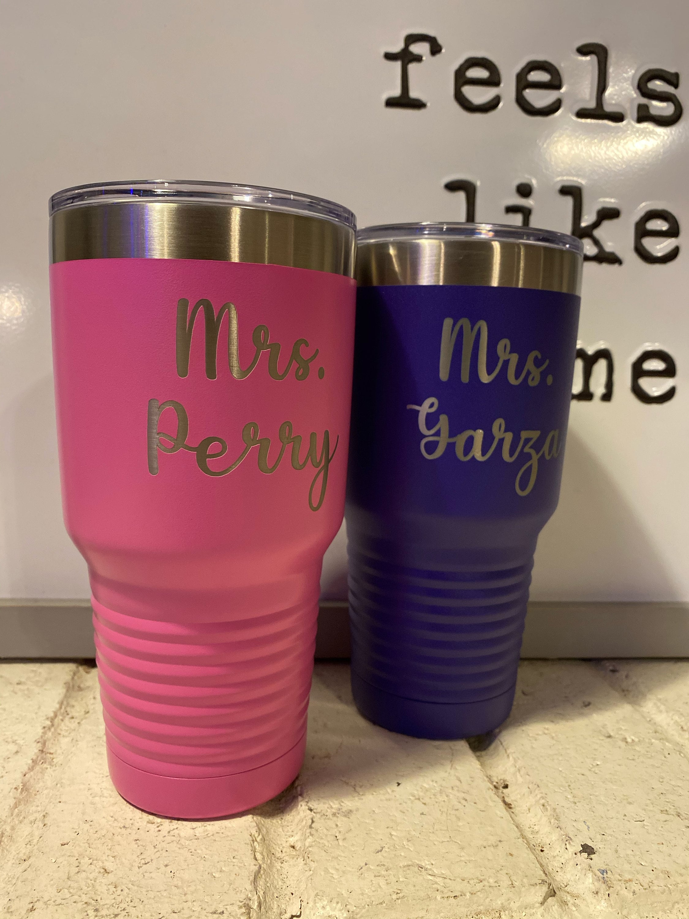 Laser engraved personalized 30 oz tumbler