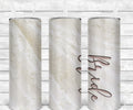 Bride and bridal party champagne skinny tumbler