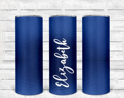 Colored Personalized 20 oz skinny Tumbler