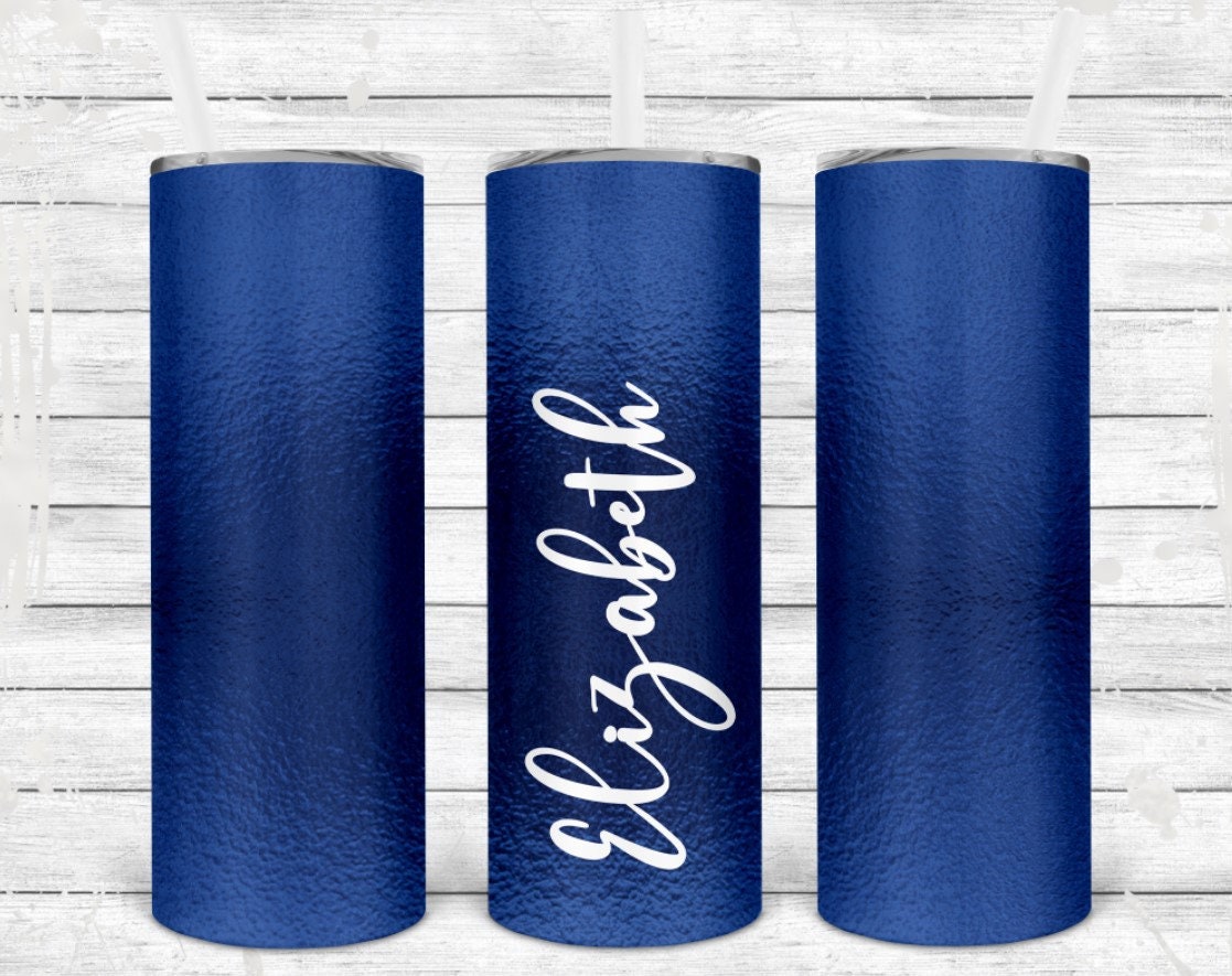Colored Personalized 20 oz skinny Tumbler