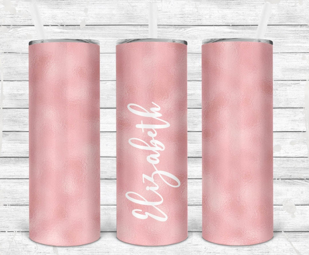 Colored Personalized 20 oz skinny Tumbler
