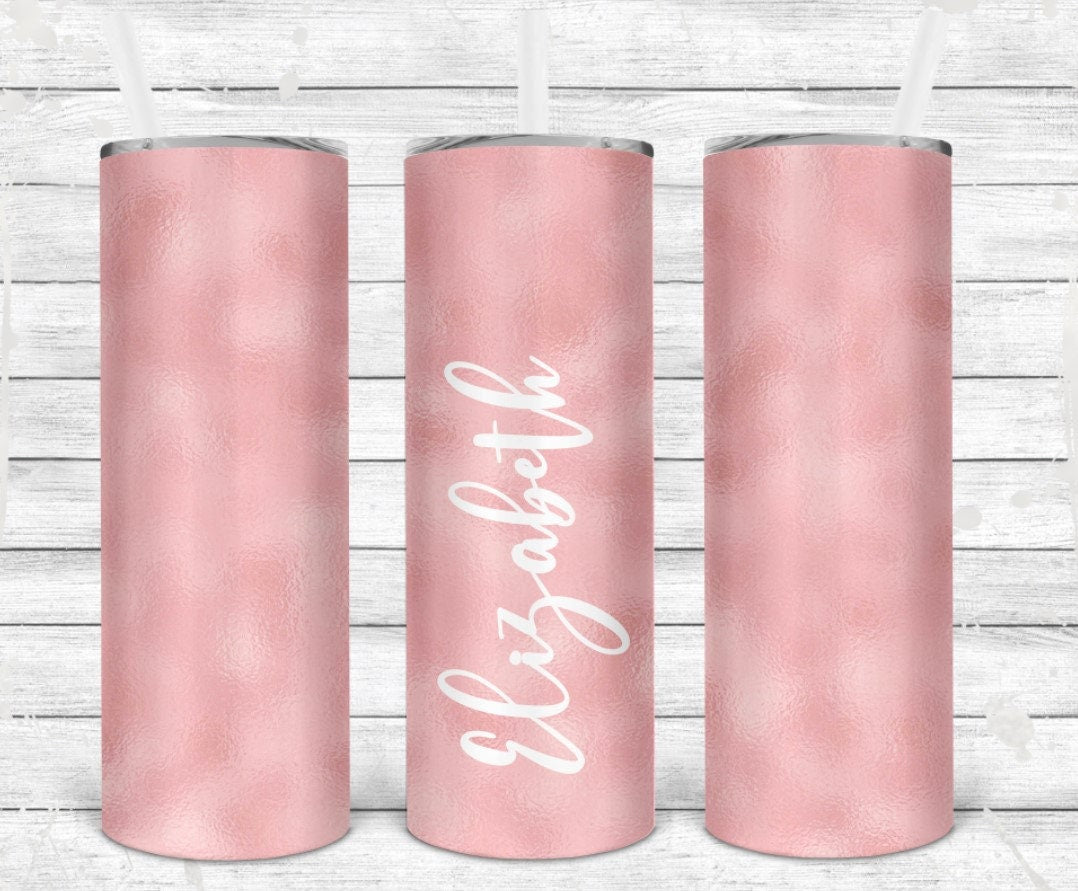 Colored Personalized 20 oz skinny Tumbler