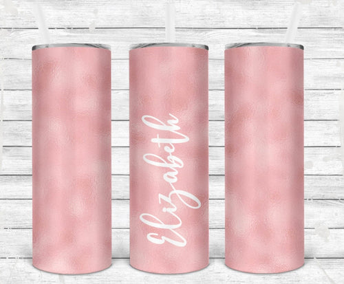 Colored Personalized 20 oz skinny Tumbler