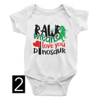Dinosaur "Rawr Means I Love You" Gerber Onesie Bodysuit