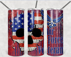 Air Force Veteran Personalized 20 oz skinny Tumbler