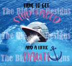 Aqua Blue Cruise Ship Tumbler, Personalized Nautical Gift