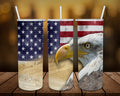 We the People Flag and Eagle Personalized 20 oz skinny Tumbler