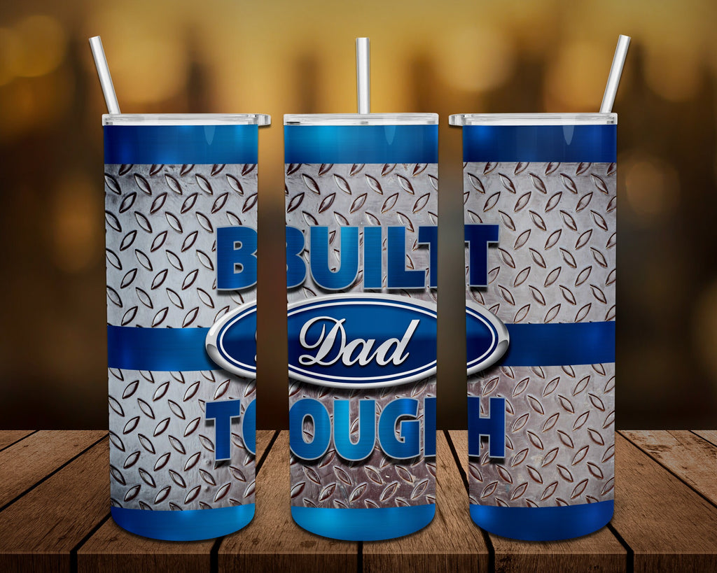 Dad Tough Personalized 20 oz skinny Tumbler