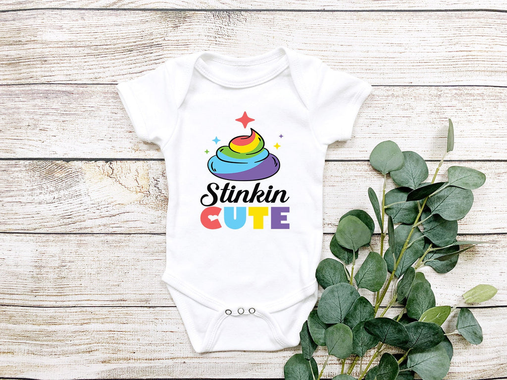 Rainbow Poop Gerber Onesie – Stinkin' Baby Bodysuit