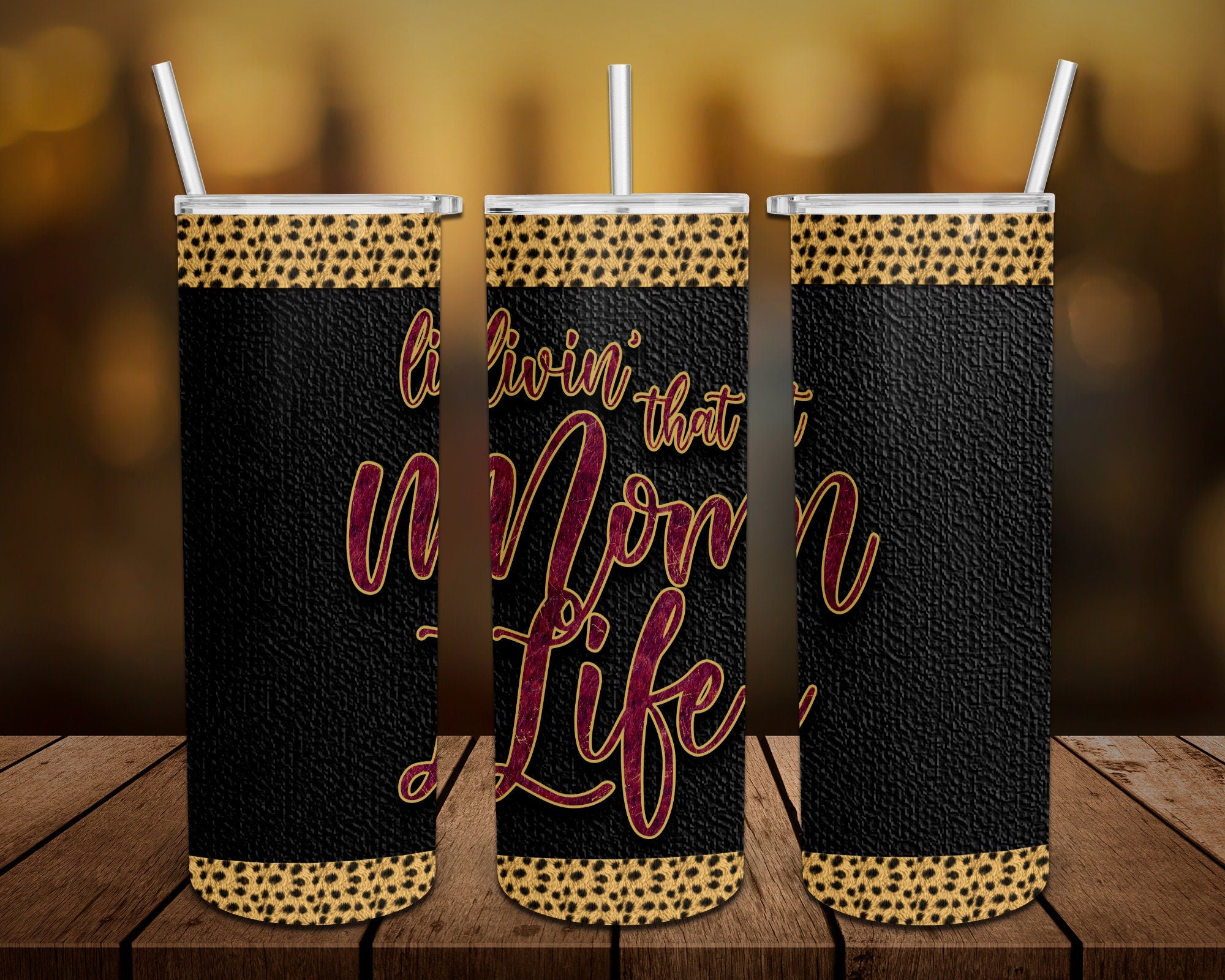 Mom Life Personalized 20 oz skinny Tumbler