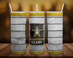 Army, Navy, Air Force, Marines Military Personalized 20 oz skinny Tumbler
