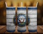 Army, Navy, Air Force, Marines Military Personalized 20 oz skinny Tumbler