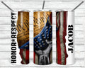 We the People Constitution and Flag Personalized 20 oz skinny Tumbler