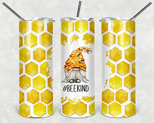 Bee Kind Gnome 20 oz skinny Tumbler