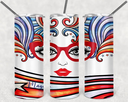 American woman Personalized 20 oz skinny Tumbler