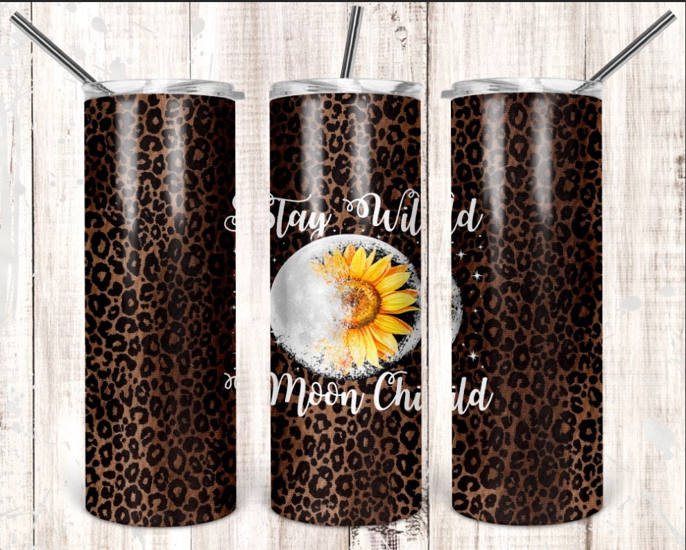 Stay Wild Moon Child Personalized 20 oz skinny Tumbler