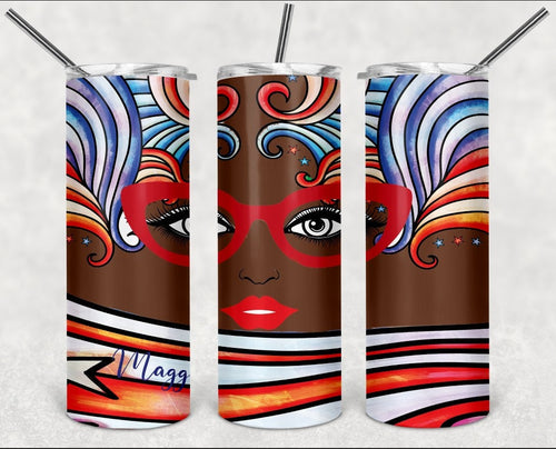 American woman Personalized 20 oz skinny Tumbler