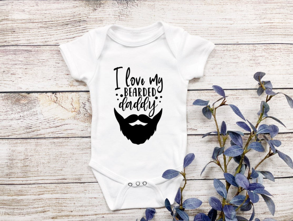 Love my bearded daddy Baby Bodysuit/ Onesie