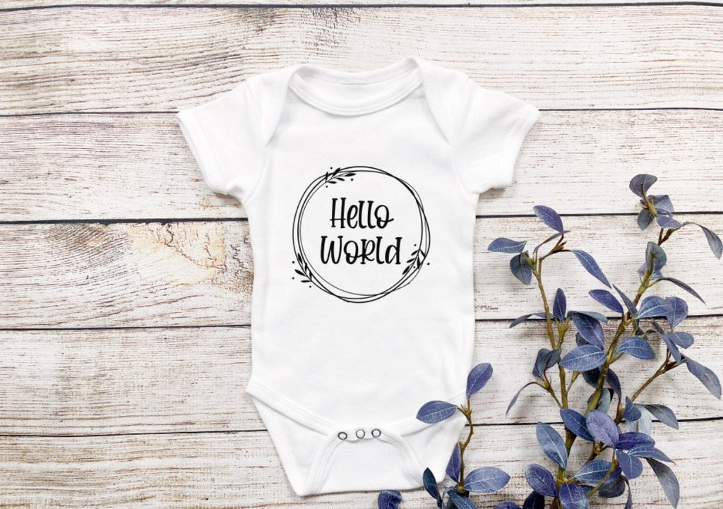 Hello world Baby Bodysuit/ Onesie