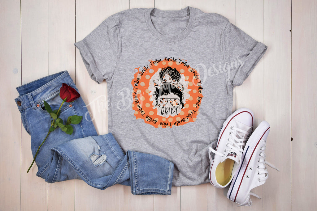 Bride Tribe Orange Polka DotT-Shirt