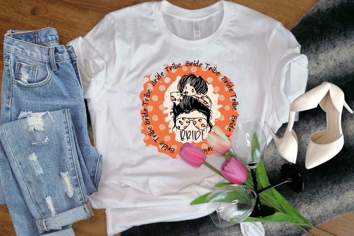 Bride Tribe Orange Polka DotT-Shirt