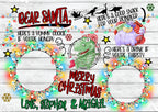 Dear Santa Dinosaur Personalized Cookie Tray | Santa Cookie Plate | Glass Cutting Board | Cutting Boards | Cutting Board Personalized