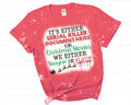 Sleighin' or Slayin' Christmas Tee, Serial Killer Documentary Fan Shirt