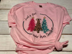 Leopard Christmas Trees T-Shirt, Just a Girl Who Loves Christmas