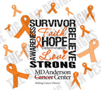 Leukemia Awareness Support 20 oz skinny Tumbler