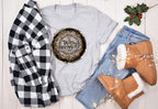 Merry Christmas Leopard Circle Christmas T Shirt