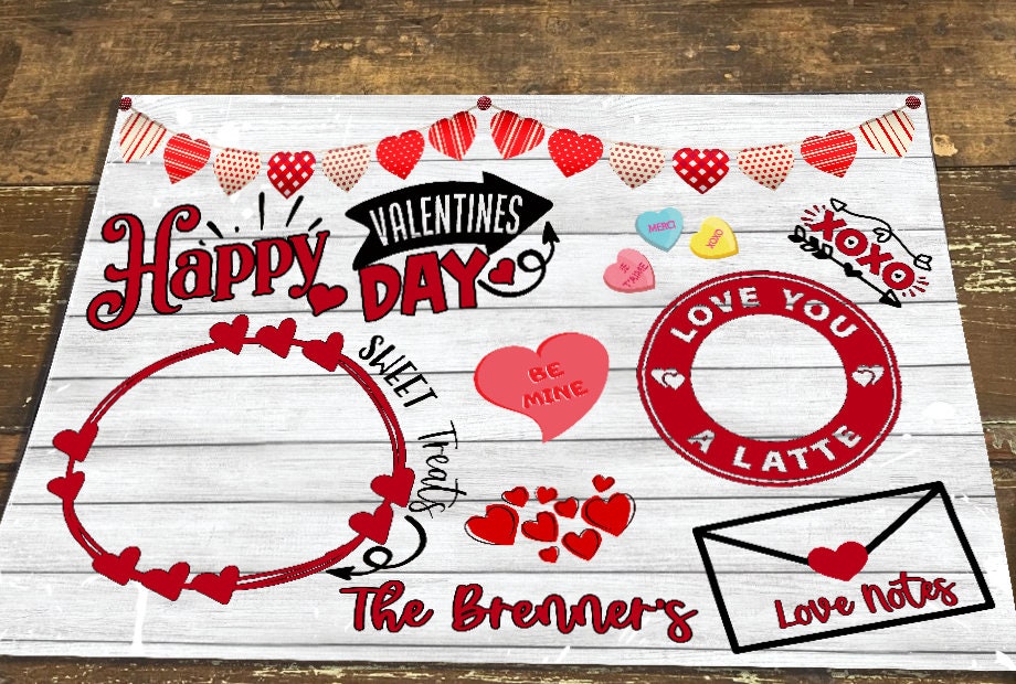 Valentine's Day Personalized Sweet Tray | Valentines Sweet Plate | Glass Cutting Board | Cutting Boards | Cutting Board Personalized