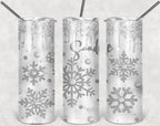 Snowflake Christmas Personalized 20 oz skinny Tumbler