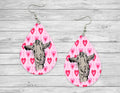 Pink Goat Valentine's Day | LOVE Teardrop Earrings | Teardrop Dangle Earrings | Handmade | Jewelry