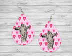 Pink Goat Valentine's Day | LOVE Teardrop Earrings | Teardrop Dangle Earrings | Handmade | Jewelry