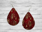 Red and gold passion Teardrop Earrings | Teardrop Dangle Earrings | Handmade Jewelry