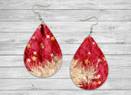 Celebrate Christmas red Teardrop Earrings / Teardrop Dangle Earrings / Jewelry