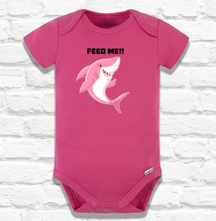 Feed Me Shark Baby Bodysuit: Gerber Onesie