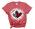 Happy Valentines Day T-Shirt | Heather Red Bleached Gildan Softstyle