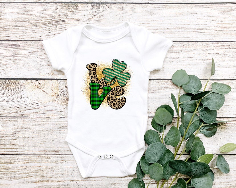 LOVE St. Patrick's Day Baby Bodysuit/ Onesie