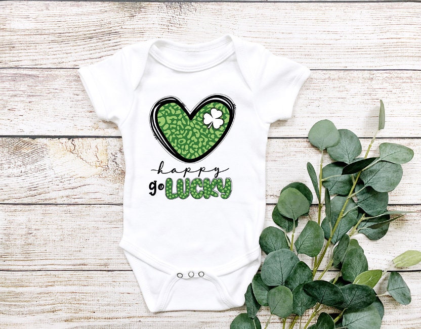 Happy Go Lucky St. Patrick's Day Baby Bodysuit/ Onesie