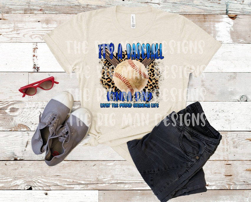 Baseball Grandma T-Shirt | Sublimation Design, Team Colors