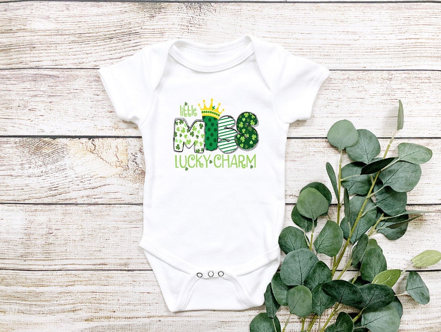 Little Miss Lucky Charm St. Patrick's Day Baby Bodysuit/ Onesie