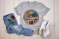 Dickinson Gators Leopard Circle Football T-Shirt