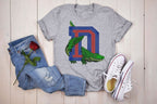 Dickinson Gators Wrapped D T-Shirt | Collegiate Gator Design | Unisex Softstyle Tee